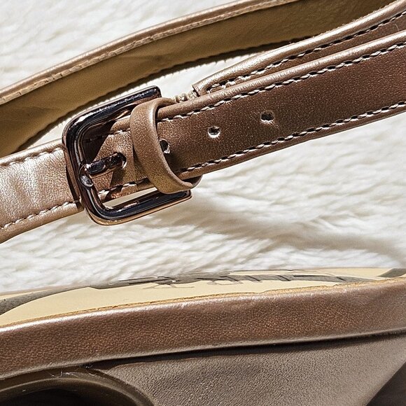 NATURALIZER, Rose gold sling back pointed pumps with stylish buckle detail - Picture 11 of 15